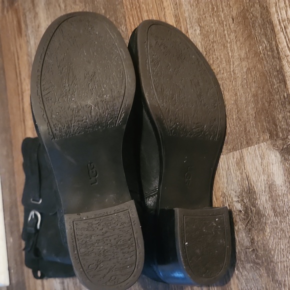 UGG black leather riding boots #1004172, excellent condition, 9.5 - Picture 6 of 13